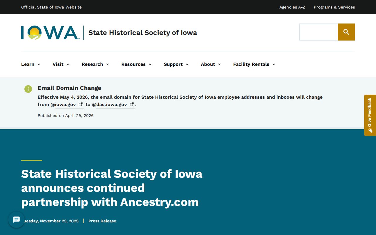 Iowa historical convict-register collection interface, not a current arrest roster